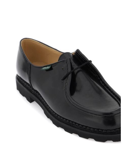 Paraboot Black Leather 'michael' Derby Shoes for men