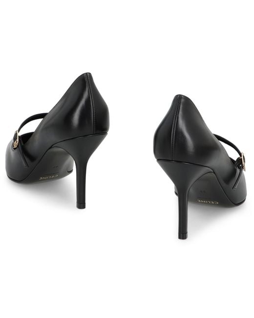 Céline Black Judy Strappy Décolleté Leather Calf Pumps