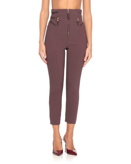 Elisabetta Franchi Purple Trousers