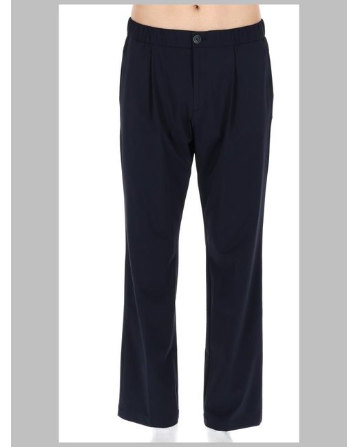 Herno Blue Elasticated Trousers Polyamide Elastane for men