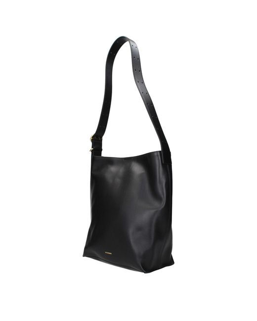 Jil Sander Black Leather Crossbody Bag