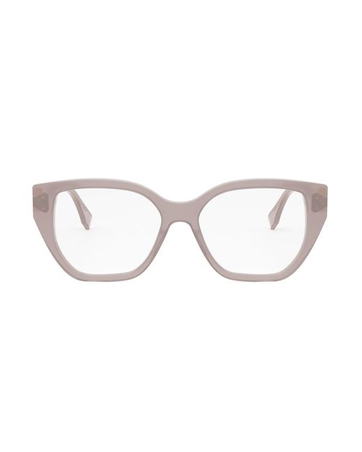 Fendi Brown Ff Diamond Eyeglasses