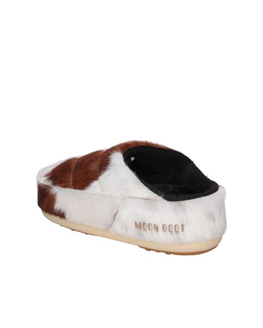 Moon Boot Brown Mules No Lace Pony