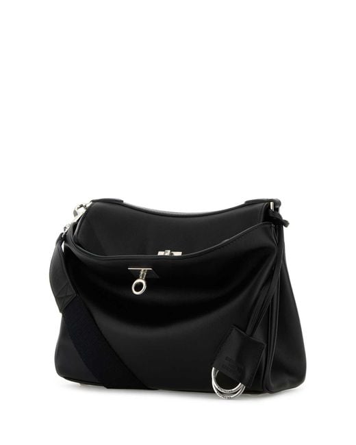 Balenciaga Black Leather Small Rodeo Messenger Crossbody Bag for men