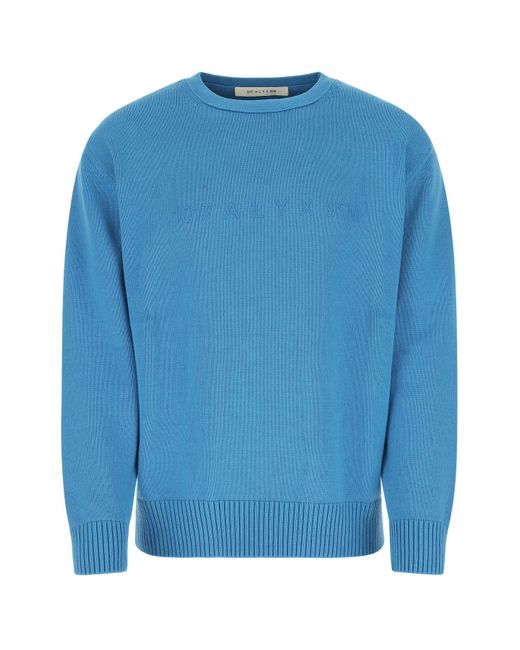 1017 ALYX 9SM Blue Turquoise Cotton Sweater for men