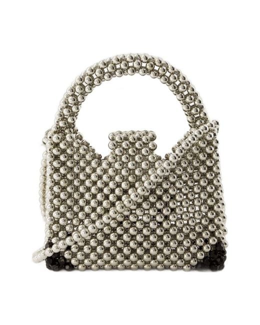 Germanier Brown Beaded Bag