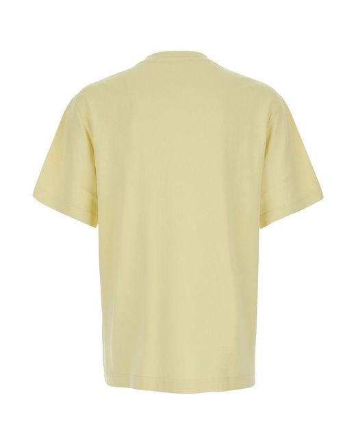 Jacquemus Yellow Crew Neck T-Shirt Gros Grain Cotton T-Shirts for men