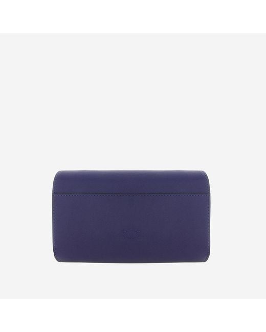 Pinko Blue Leather Wallet Love Simply & Purses