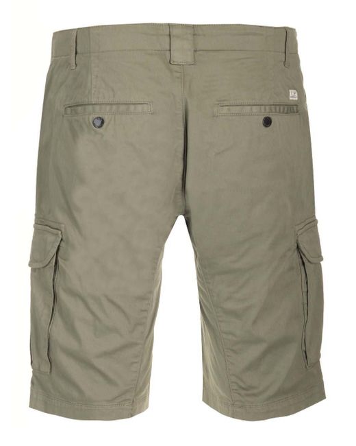 C P Company Gray Lens-detailed Cargo Shorts for men