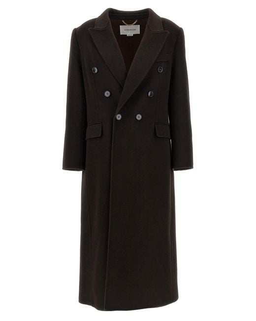 Victoria Beckham Black Double Faced' Coat