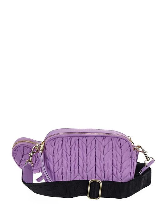 Versace Purple Quilted Shoulder Bag