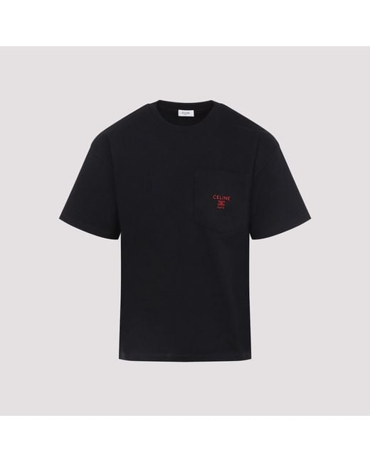 Céline Black Relaxed T-Shirt for men