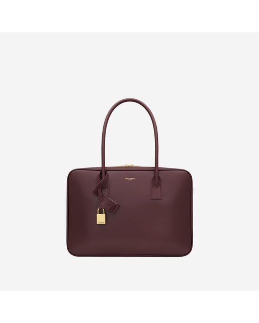 Saint Laurent Purple Sac De Jour Leather Trunk Bag Shoulder