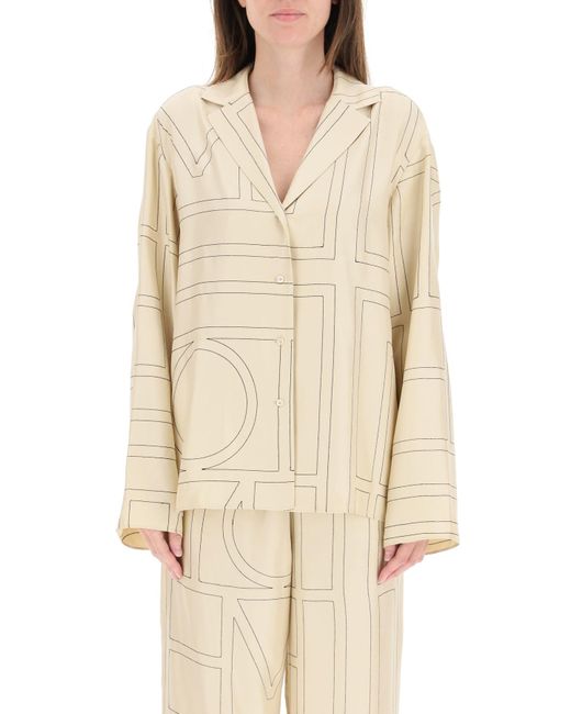 Totême  Natural Silk Twill Pajama Shirt