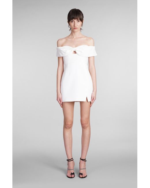 Self-Portrait Dress In White Polyester