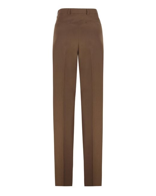 Gucci Brown Trousers Panama Polyester Straight