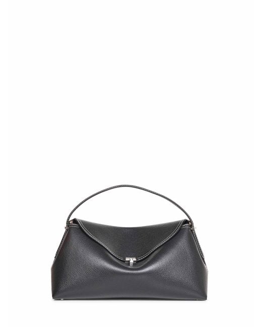 Totême Black T-Lock Top Handle Bag