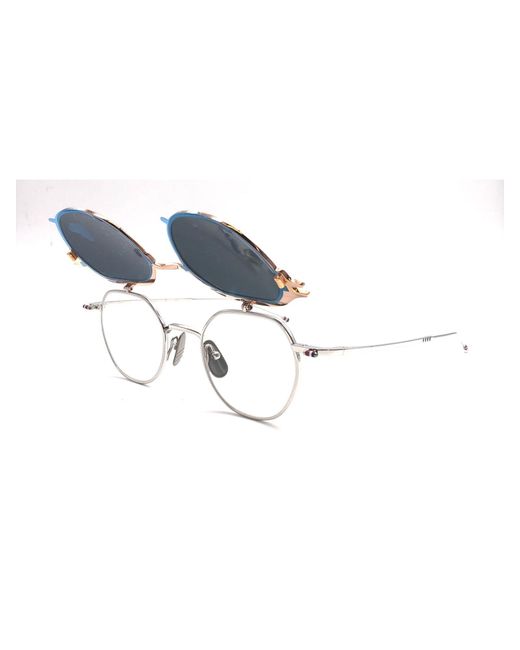 Thom Browne Blue Round Frame Sunglasses