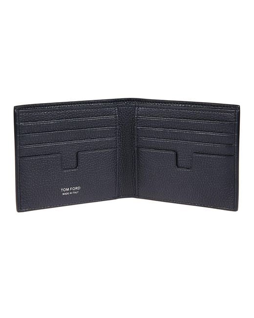 Tom Ford Blue Classic Bifold Wallet for men