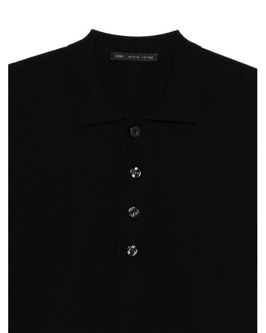 Low Brand Black Sweater With Button Placket Wool for men