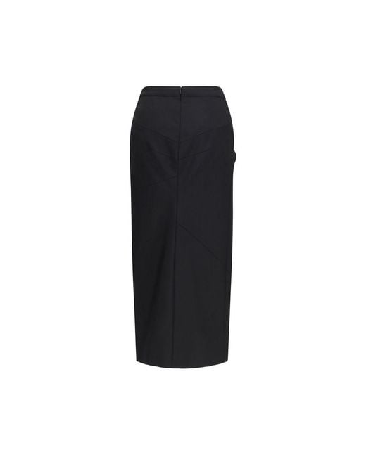 Givenchy Black Wool Oves Aries Midi Skirt