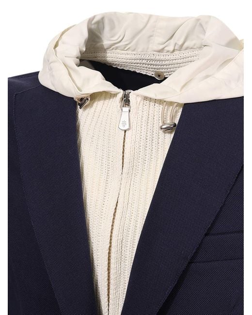 Eleventy Blue Single-Breasted Jacket for men