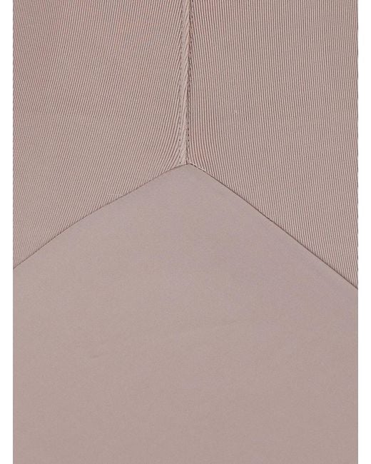Rick Owens Pink Sliced V-Neck Dress Tech Fabric