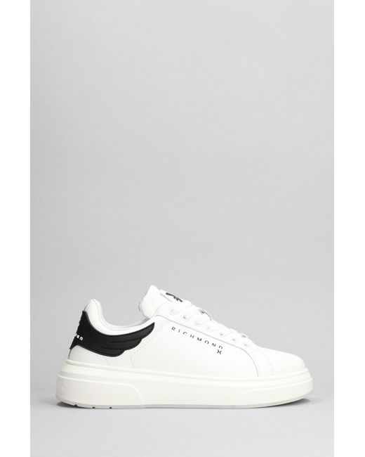 John Richmond Sneakers In White Leather for men