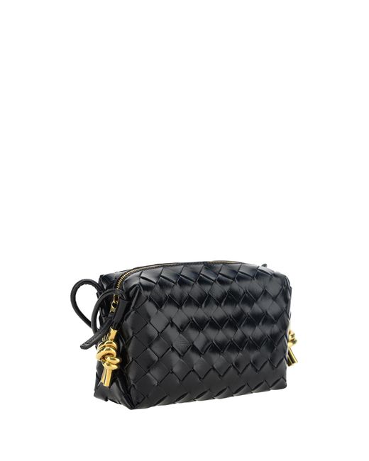 Bottega Veneta Black Shoulder Bag Loop Calfskin-Brass Calf Leather