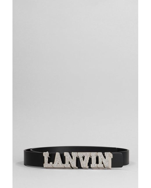Lanvin Gray Belts In Black Leather for men