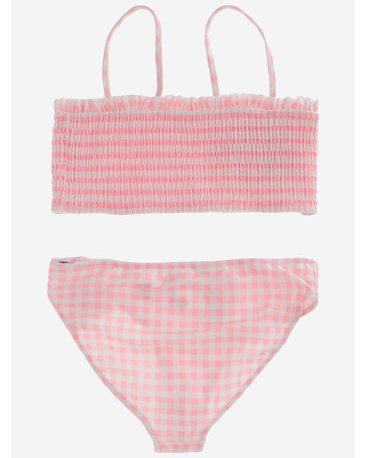 Polo Ralph Lauren Pink Swimsuit Check Pattern Body: Recycled Nylon Swimsuits