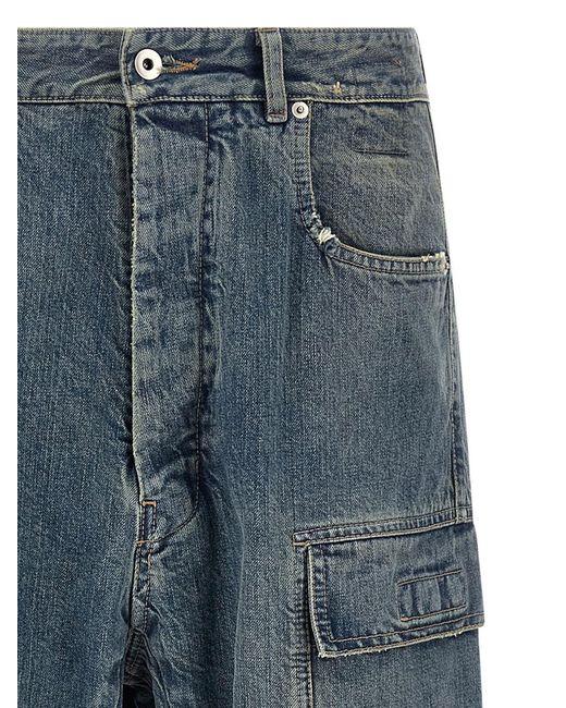 Rick Owens Blue 'Double Cargo' Jeans for men