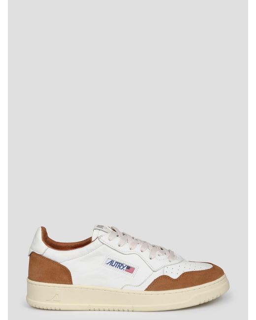 Autry White Medalist Low Sneakers for men