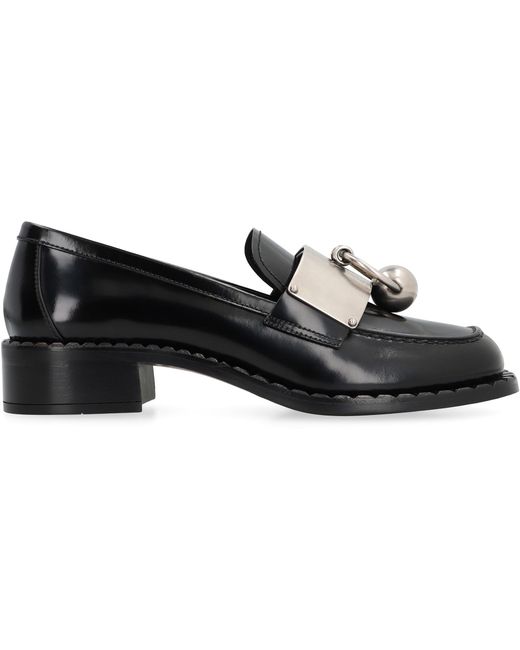 Prada Black Brushed Leather Loafers Calfskin
