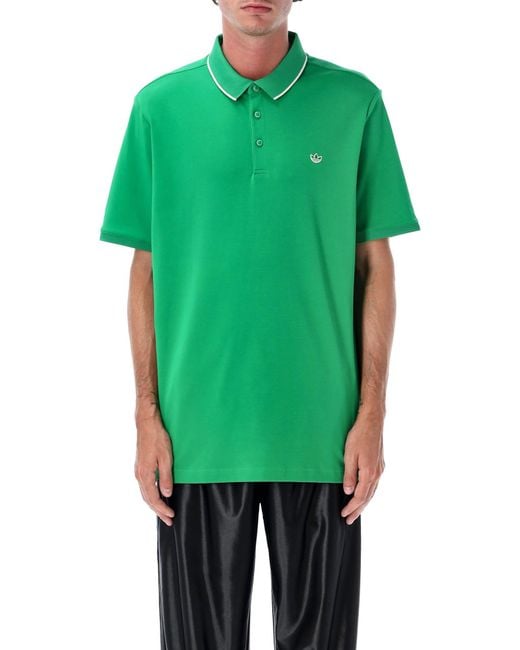 Adidas Originals Green Originals Twistknit Trefoil Polo Shirt for men