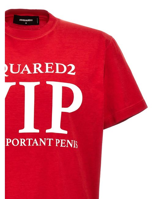 DSquared² Red 'Vip' T-Shirt for men