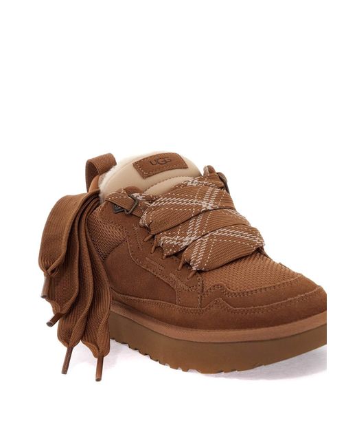 Ugg Brown Lowmel Suede And Mesh Sneakers