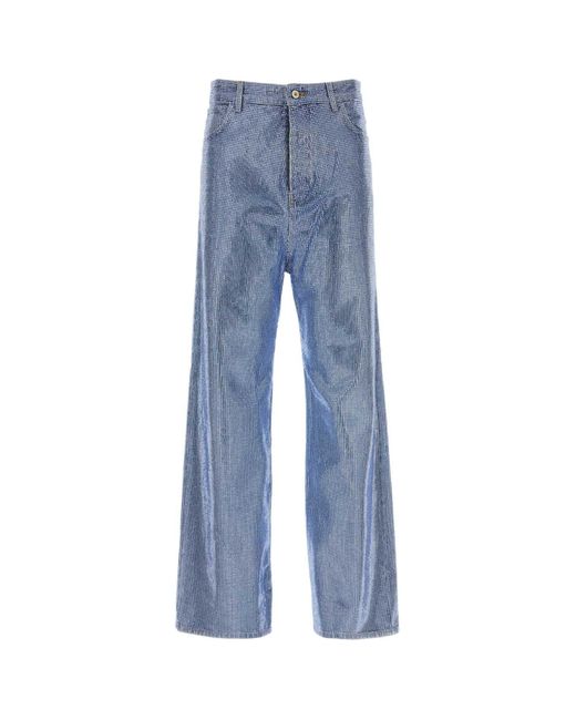 Loewe Blue Embellished Denim Jeans for men