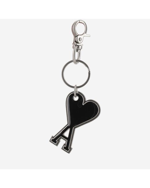 AMI Black Keychain With Logo