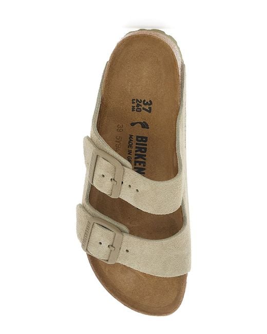 Birkenstock Natural Sandals Arizona Suede Leather