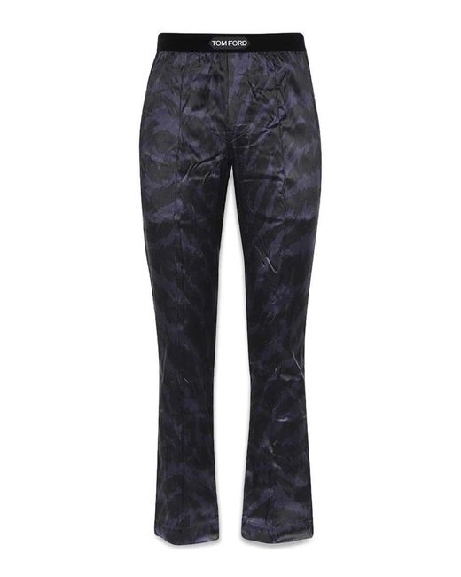 Tom Ford Blue Silk Pants for men
