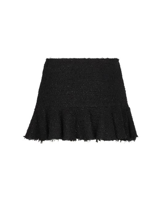 Blumarine Black Knitted Lurex Skirt Viscose