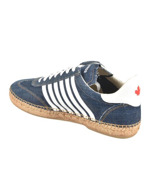 DSquared² Blue Denim Espadrille Sneakers for men