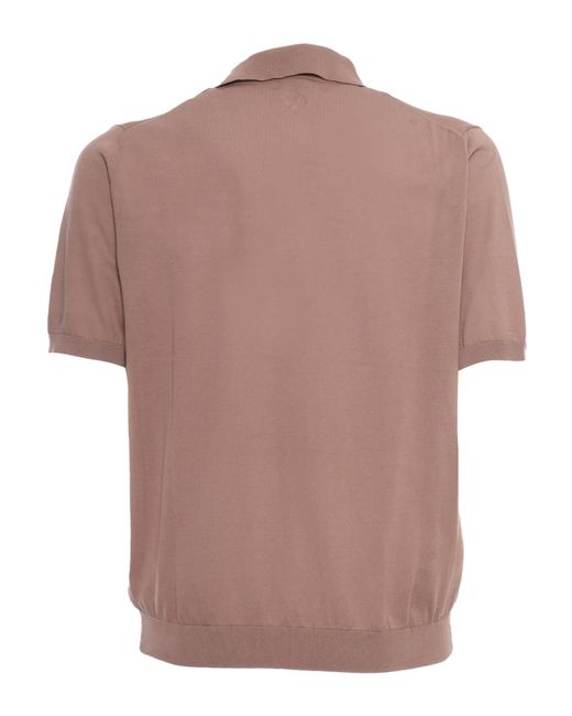 Ballantyne Pink Terracotta Polo Shirt for men