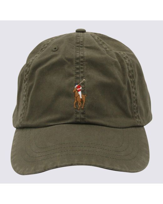 Polo Ralph Lauren Green Military Cotton Hat for men