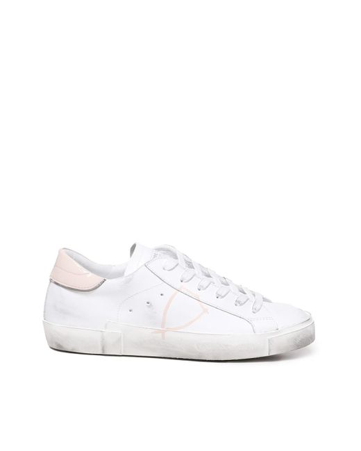 Philippe Model White Prsx Casual Leather Sneaker