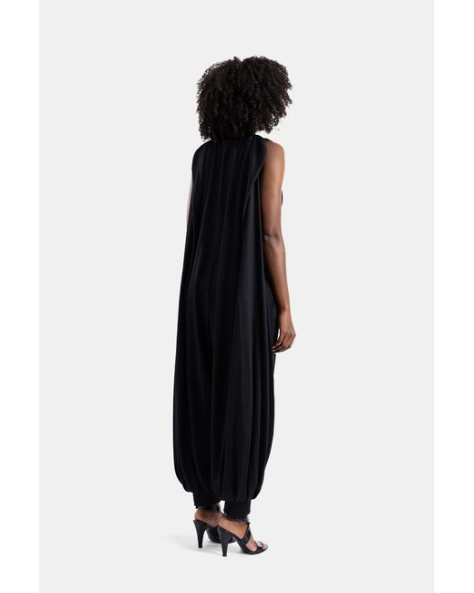 Maison AlaïA Black Draped High-Neck Jumpsuit Jumpsuits