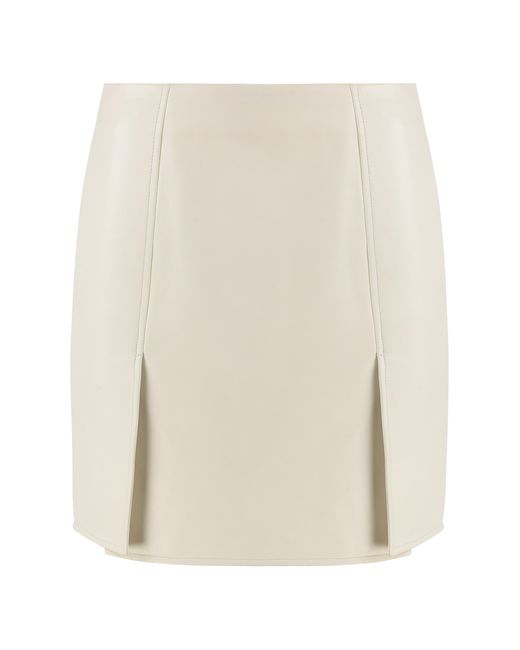 Tod's Natural Mini Skirt Ovine Leather