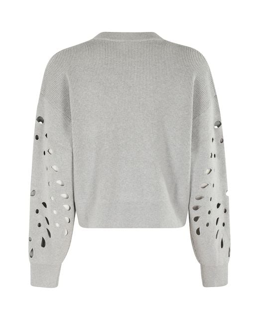 Ulla Johnson Gray Boxy Melange Vanessa Pullover