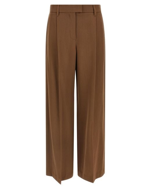 Brunello Cucinelli Brown Virgin Wool Casual Pants